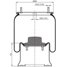 Air Spring Assembly - SAF Modular 2923V / Trailer